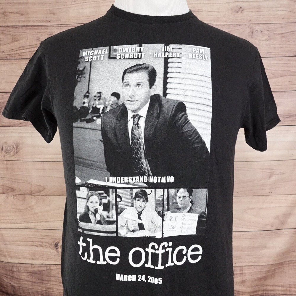 THE OFFICE 2005 MICHAEL SCOTT I UNDERSTAND NOTHING FUNNY HUMOR T-SHIRT SZ‎ M